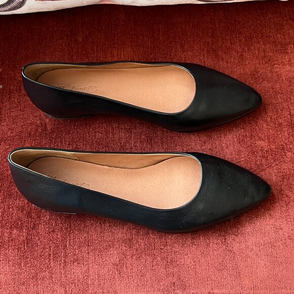 Madewell The Ruth Ballet Flat Black Pointy Toe - Picture 2 of 6